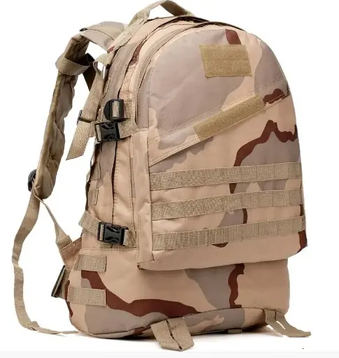 Тактический рюкзак 43 л + система Molle + ткань Oxford Светлый камуфляж - фото 4