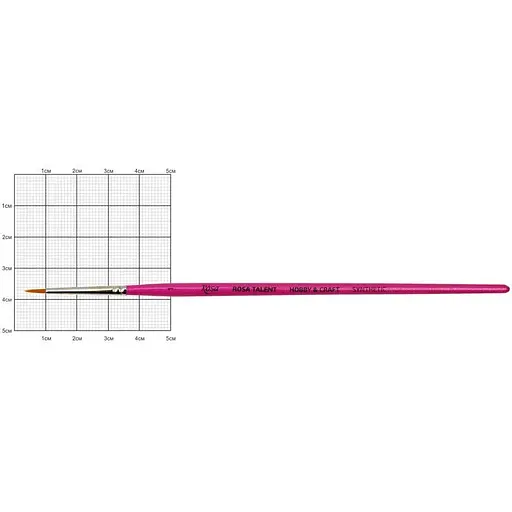 Кисть синтетика круглая для декора HOBBY & CRAFT 1 короткая ручка Rosa TALENT [CD]