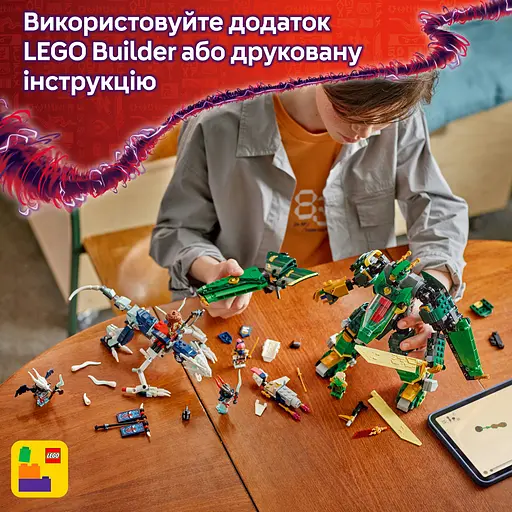 Конструктор LEGO Ninjago Реактивный робот Ллойда 1112 деталей (71845) - фото 21