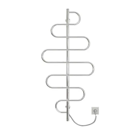 Электрический полотенцесушитель Kosser Лиана 1200x570 ЕLR рег. РЛ01ЕLR, Хром, нижнее - фото 2
