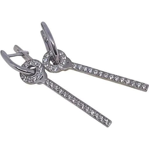 Срібні сережки Qvaliz з фіанітами. 90201371