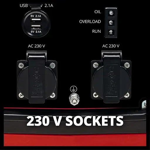 Генератор Einhell TC-IG 2000 бензиновый инверторный 230В 1.8/2 кВт (4152590) - фото 8