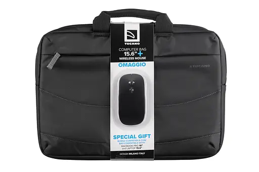 Tucano Сумка Idea 15.6, черная+беспроводная мышь - фото 1