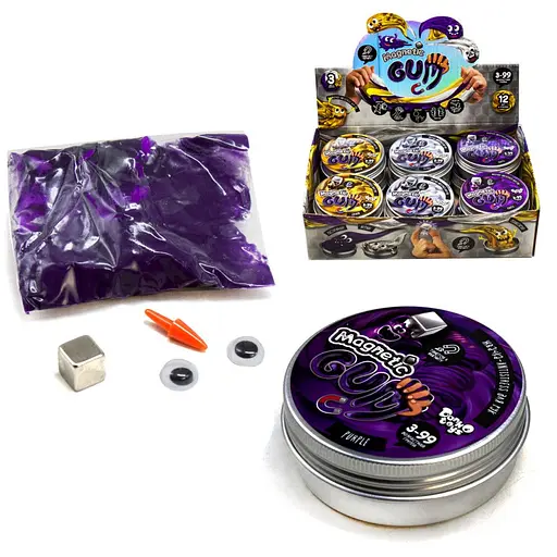Жуйка для рук Danko Toys Magnetic Gum MgGUM-01 укр магнітна фіолетова