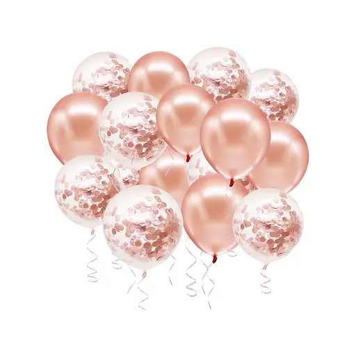 Набор латексных шариков 5 (Жемчужное шампанское хром и Жемчужное шампанское Конфетти 30 см)