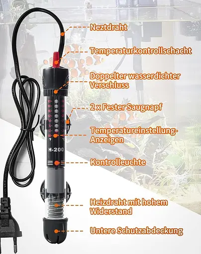 Нагреватель для аквариума NETONDA Регулируемый 60L 50W Сопротивление - фото 5