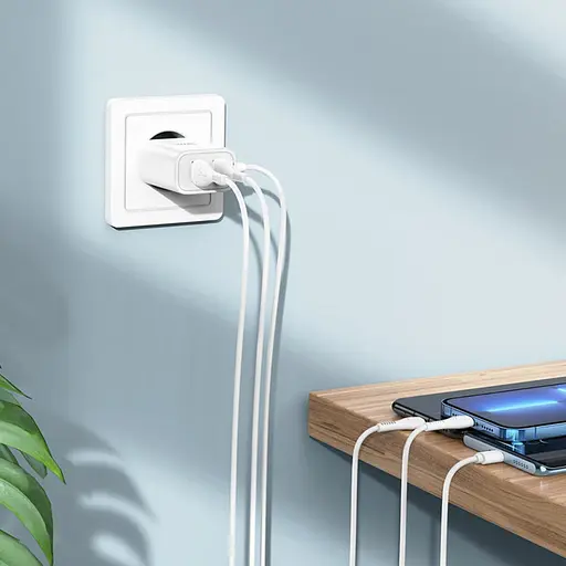 Зарядное устройство Hoco C103A 2 USB белый с кабелем Type-C - фото 4