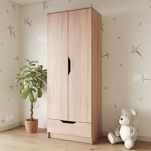 Шафа розпашна MebelStar 2Д1Ш Лілу 80x50x210 см Дуб сонома (MBS-1407)