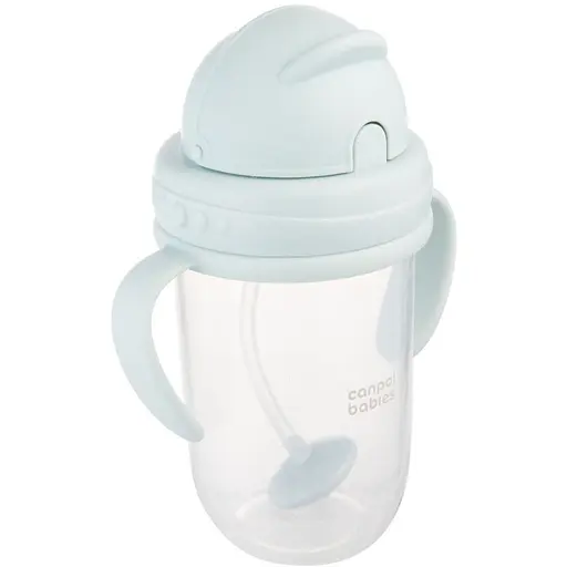 Кружка непроливайка Canpol babies с трубочкой и утяжелителем 270 м серая (56/623_gre) - фото 4