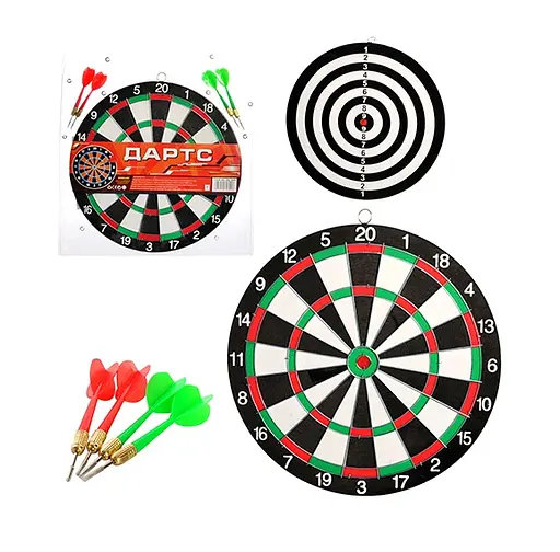 Дартс двосторонній 12 дюймів, 4 дротики з голкою