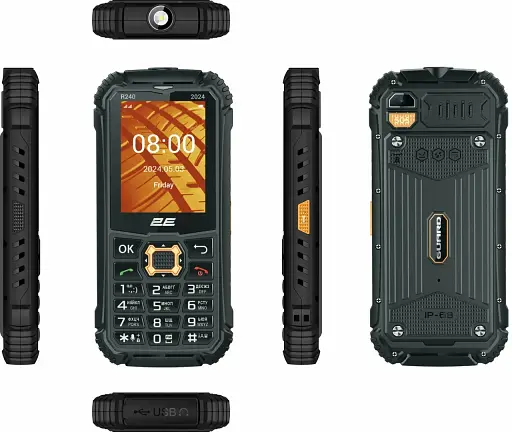 Мобильный телефон 2E R240 2024 Guard Black UA UCRF - фото 3