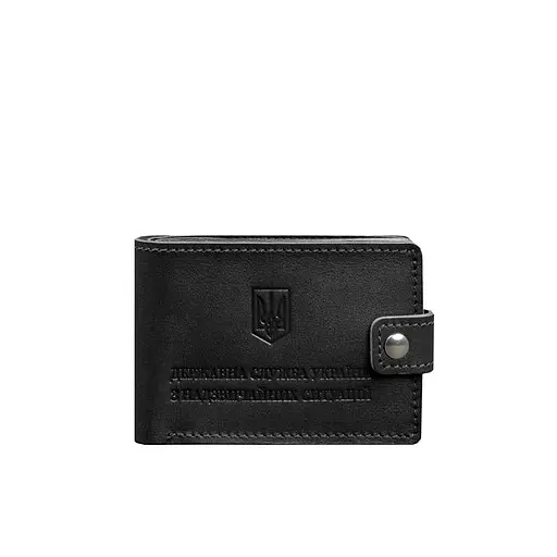 Кожаная обложка-портмоне на удостоверение ГСЧС черная - фото 8