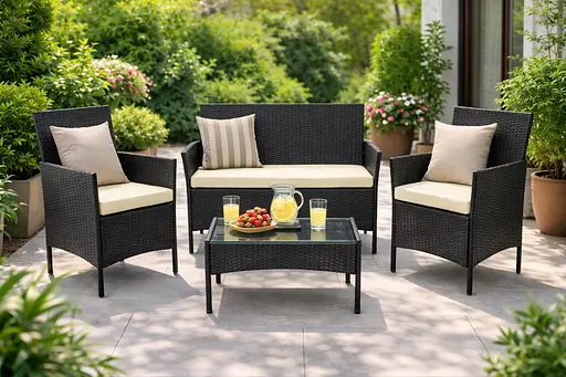 Набір садових меблів GardenLine Reno Black - фото 2