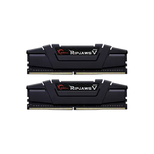 Пам'ять 16Gb x 2 (32Gb Kit) DDR4, 3600MHz, G.Skill Ripjaws V, Black, 18-22-22-42, 1.35V, з радіатором (F4-3600C18D-32GVK) - фото 1