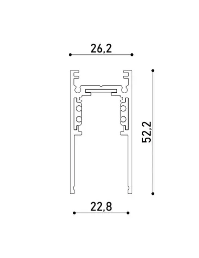 Магнітний трек накладний KLOODI KDMG-TRN 3M WH - фото 2