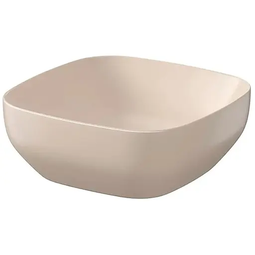 Умивальник на стільницю Cersanit Larga квадратний 38x38 бежевий матовий K677-057 - фото 1