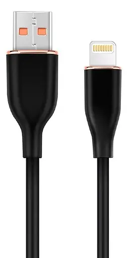 Кабель USB AM - Lightning, 1.5 м, чорний, Cablexpert, 2.1A (CC-USB2S-AM8PM-1.5M-BK) - фото 1