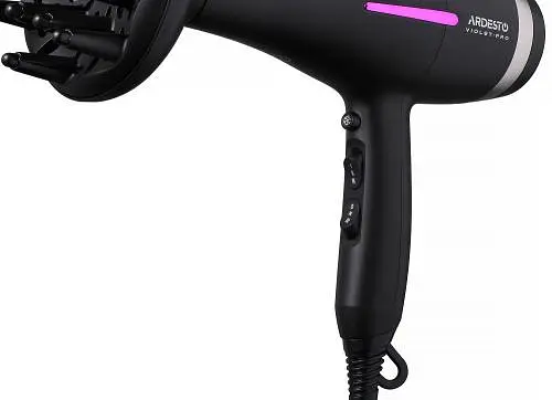 Фен Ardesto HD-Y223PRO, Black, 2200W, 2 швидкості, 3 режими, дифузор, концентратор, функція &quot;Cool Shot&quot;, захист від перегріву, Soft Touch покриття - фото 5