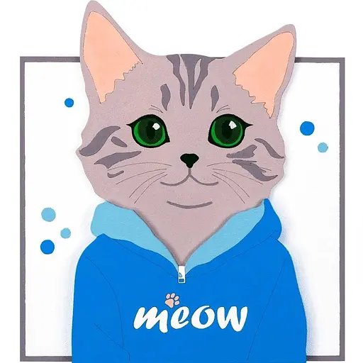 Набір картина 3D Rosa Talent Meow МДФ ґрунтован 18х20 см 