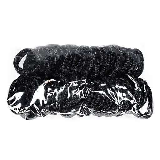 Резинки для волосся Чорна з блиском-2 La-beauty 0307-1113-2, 50 шт - фото 2