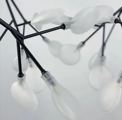 Подвесная люстра на 36 плафонов в черном корпусе Line.F Цвет плафона Прозрачный - фото 6