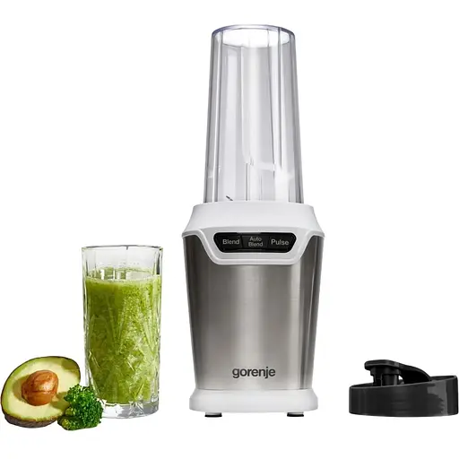 Gorenje Блендер стационарный 700Вт, чаша-750мл, измельчитель, белый-нерж
