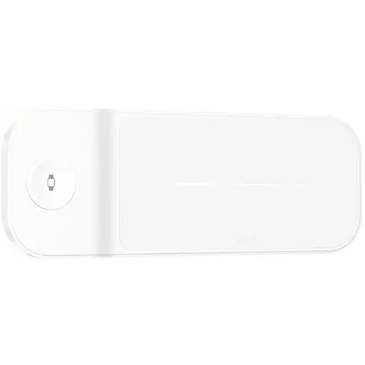 Бездротовий зарядний пристрій Hoco CQ6 23W 3в1 білий - фото 1