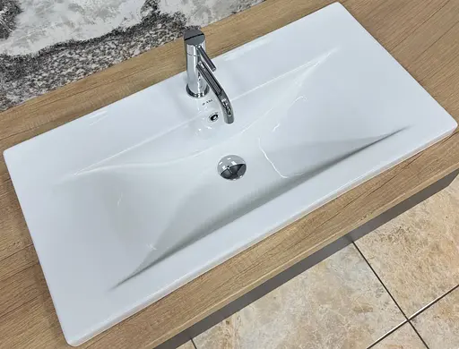 Умивальник VBI Fanusa 80 white врізний VBI-018065, Білий - фото 5