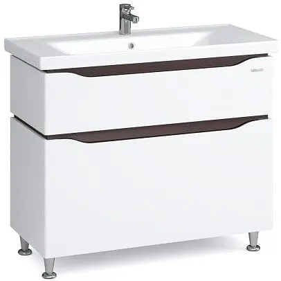 Тумба підлогова Sanwerk Алесса 100 венге з умивальником Сава (MV0000907) Венге - фото 1