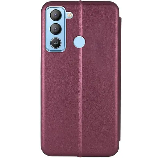 Кожаный чехол-книжка Epik Classy для Tecno Pop 5 LTE Бордовый - фото 2
