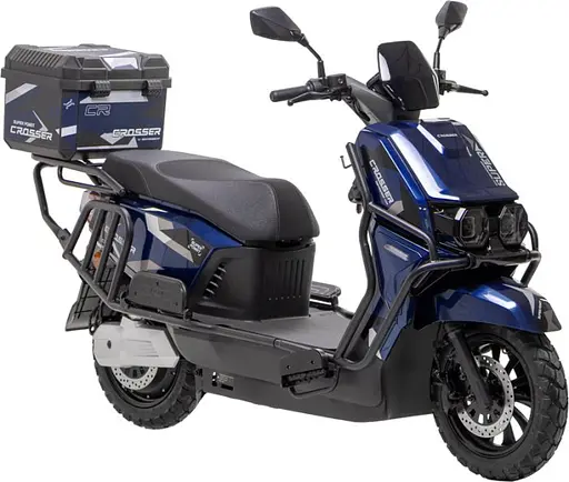Електроскутер Двомісний Crosser CR17 (2500W, Графенова батарея 72V/35Ah) Синій