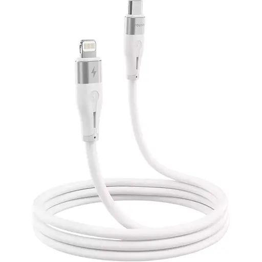 Кабель Proove Soft Silicone USB-C to Lightning 27W 1m White (CCSO27002102) [130631]