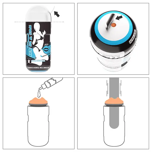 Мастурбатор Lovetoy Sex In A Can Mouth Stamina Tunnel тілесний - фото 4