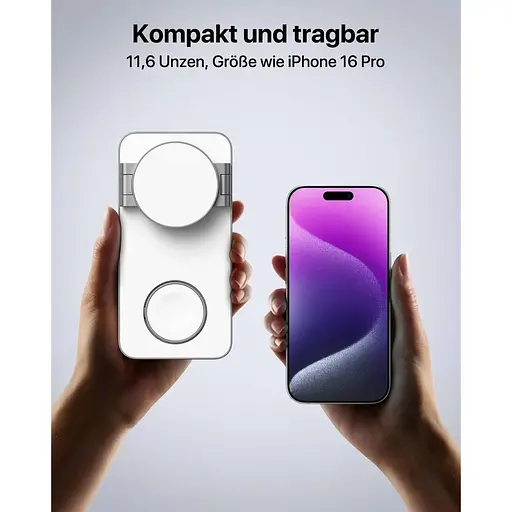 Бездротовий зарядний пристрій швидкого заряджання 3 в 1 сумісний із зарядним пристроєм Magsafe - фото 5