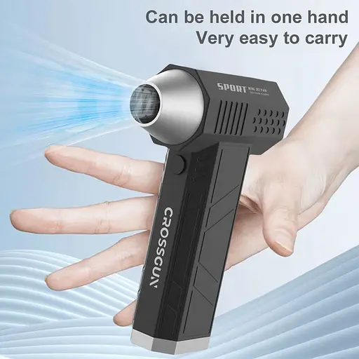 Мини-турбо вентилятор Crossgun 12V 1500мАч 120000об/мин для чистки ноутбуков (Черный) - фото 6