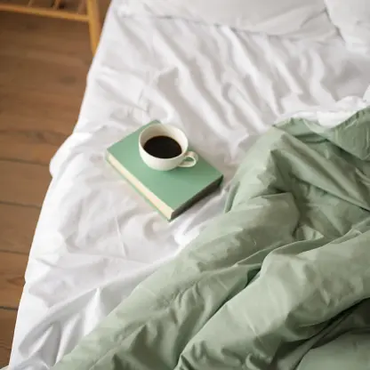 Комплект постельного белья Кретон 100% мятный хлопок Mint - двуспальный - фото 4