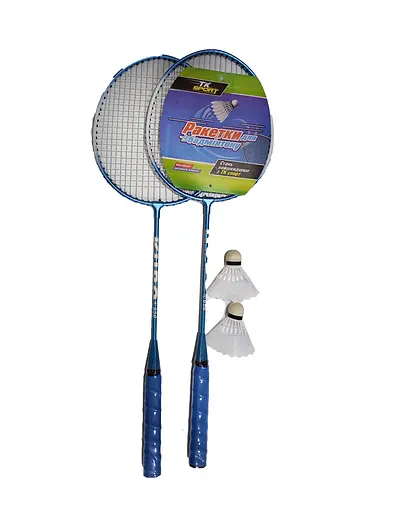 Бадмінтон C 40196 2 ракетки, в чохлі (6900067401960) Блакитний - фото 2