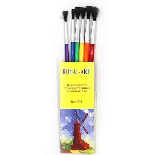 Набор художественных кистей Bambi RA-7671(DSCN1916) в наборе 6 штук - фото 1