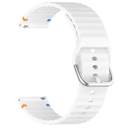 Силиконовый ремешок Wavy для Smart Watch 20mm White - фото 2