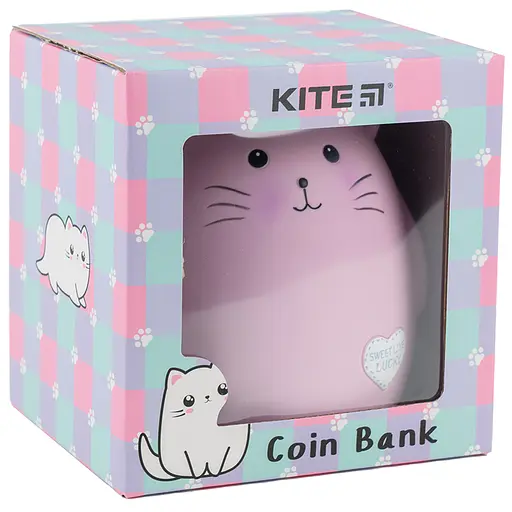 Копилка Kite Рink Сat розовая - фото 2