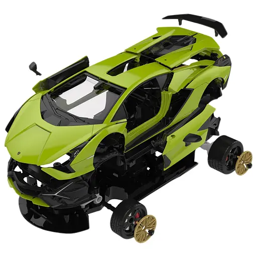 Машинка-конструктор Rastar Lamborghini Sian 1:18. Зеленый - фото 4
