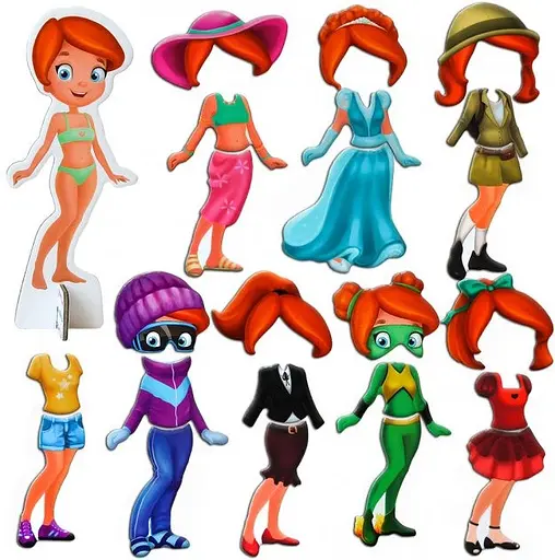 Набір магнітів Magdum "Лялька з одягом New look" ML4031-14 EN - фото 2