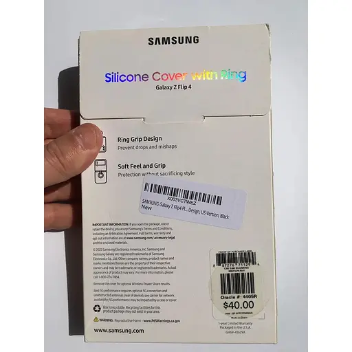 Оригінальний силіконовий чохол із кільцем Samsung для Galaxy Z Flip4 Silicone Cover with Ring Navy EF-PF721TNEGUA - фото 4