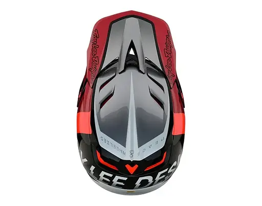 Велошолом Troy Lee Designs D4 Composite Helmet Qualifier Silver/Red XL (1106-140559035) - фото 4