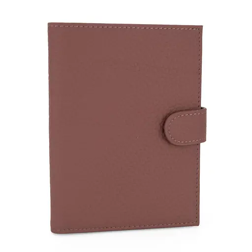 Обложка на паспорт 3459 кожаная с карманом для денег красная - фото 1