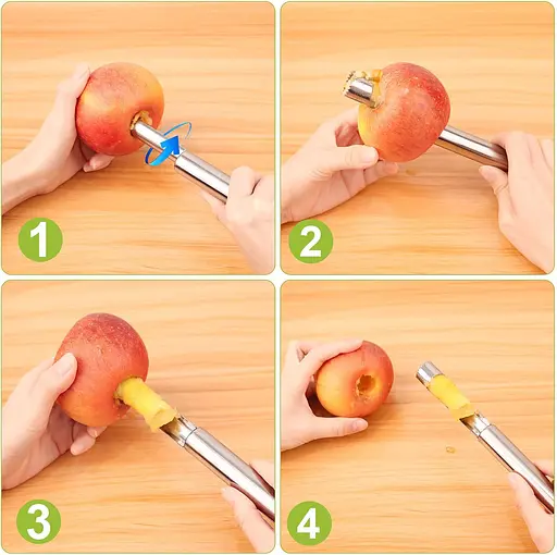 Нож для удаления сердцевин с картофеля и яблок из нержавеющей стали, Kitchen Master 86785 - фото 10