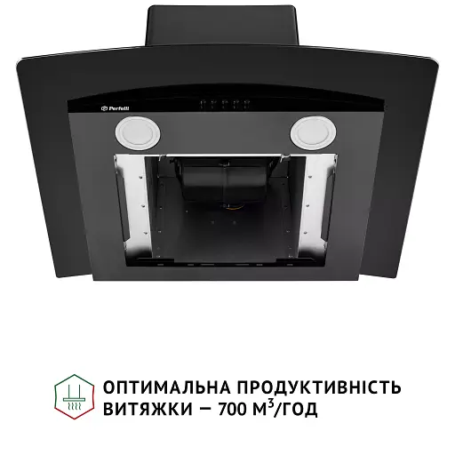 Витяжка декоративна зі склом Perfelli GRASSI 6HMB NERO - фото 7