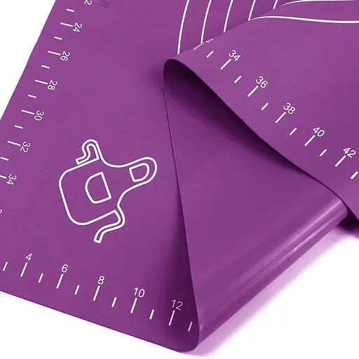 Силиконовый кондитерский коврик для раскатки теста 45х64 см, A-plus Фиолетовый 84382 - фото 9