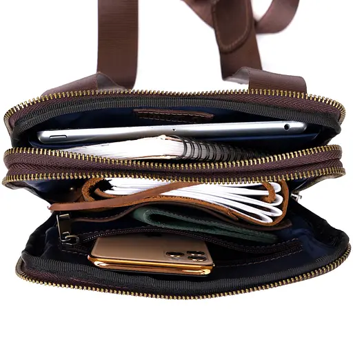 Сумка кожаная мужская SHVIGEL  20х26,5х4,5 см sum0012316 - фото 4