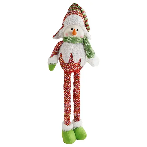 Новорічна декоративна іграшка  C 67839 з телескопічними ніжками, сніговик - фото 2